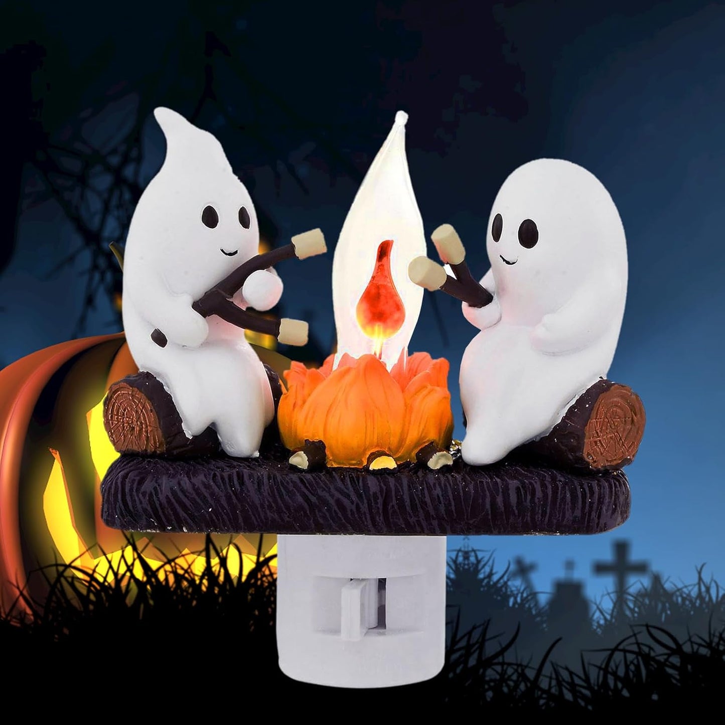 Campfire Ghost Flickering Nightlight 🔥👻 LAST DAY 70% OFF HALLOWEEN SALE🕸️🎃